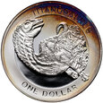 Nowa Zelandia, zestaw monet, 5 x 1 dolar 2010, Dinozaury