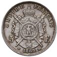 02. Francja, Napoleon III, 5 franków 1869 BB