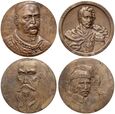 Zestaw 4 medali o tematyce wielkie postacie historyczne