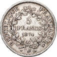 Francja, 5 franków 1874 A, Paryż, Herkules