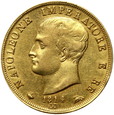 Włochy, Królestwo Napoleona, 40 lirów 1814 M, Napoleon