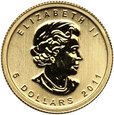 236. Kanada, 5 dolarów, 2011, Liść klonu