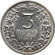 Niemcy, Republika Weimarska, 3 marki 1925 F, 1000. lecie Nadrenii
