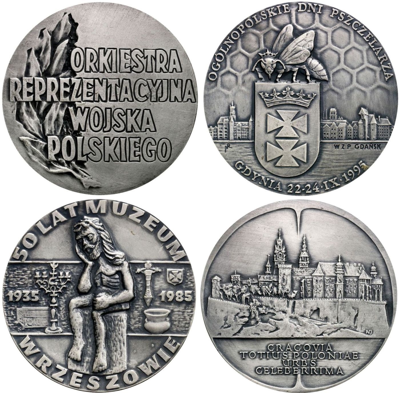 Polska, lot 4 sztuk ciekawych medali