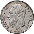 Belgia, Leopold II, 5 franków 1868, Bruksela