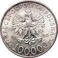 #AK# Polska, III RP, 100000 złotych 1990, Solidarność, typ A