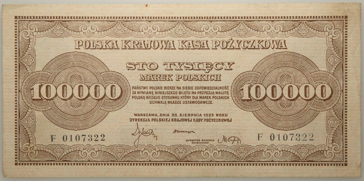 06. Polska, 100000 mkp 1923, seria F