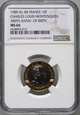 Francja, 10 franków 1989, Monteskiusz, NGC MS66