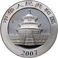 Chiny, 10 yuan 2007, Panda, uncja srebra