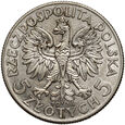 Polska, II RP, 5 złotych 1934, Głowa kobiety