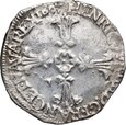 #AQ# Francja, Henryk IV, 1/4 ecu 1607 9, Rennes