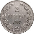 #AJ# Finlandia, Mikołaj II, 2 marki 1907 L, Helsinki