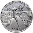 #AI# Polska, III RP, 10 zł 2018, Igrzyska Olimpijskie w PyeongChang