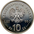 Polska, III RP, 10 złotych 2000, Jan II Kazimierz, Popiersie
