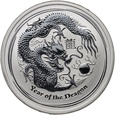 Australia, Elżbieta II, 50 centów 2012, Rok Smoka, 1/2 uncji srebra