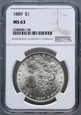 #AJ# USA, dolar 1889, Filadelfia, Morgan, NGC MS63