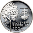 Słowacja, 200 koron 2001, stempel lustrzany