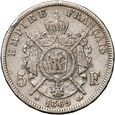 Francja, Napoleon III, 5 franków 1869 BB, Strasburg