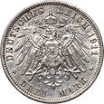  Niemcy, Prusy, Wilhelm II, 3 marki 1911 A