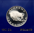 PRL, 100 złotych 1977, Ochrona środowiska, Żubr