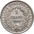 #AJ# Francja, III Republika, 1 frank 1888 A, Paryż