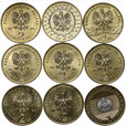 Polska, zestaw 9 x 2 złote, 2000