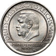 Niemcy, Weimar, 3 marki 1929 F, Paul von Hindenburg