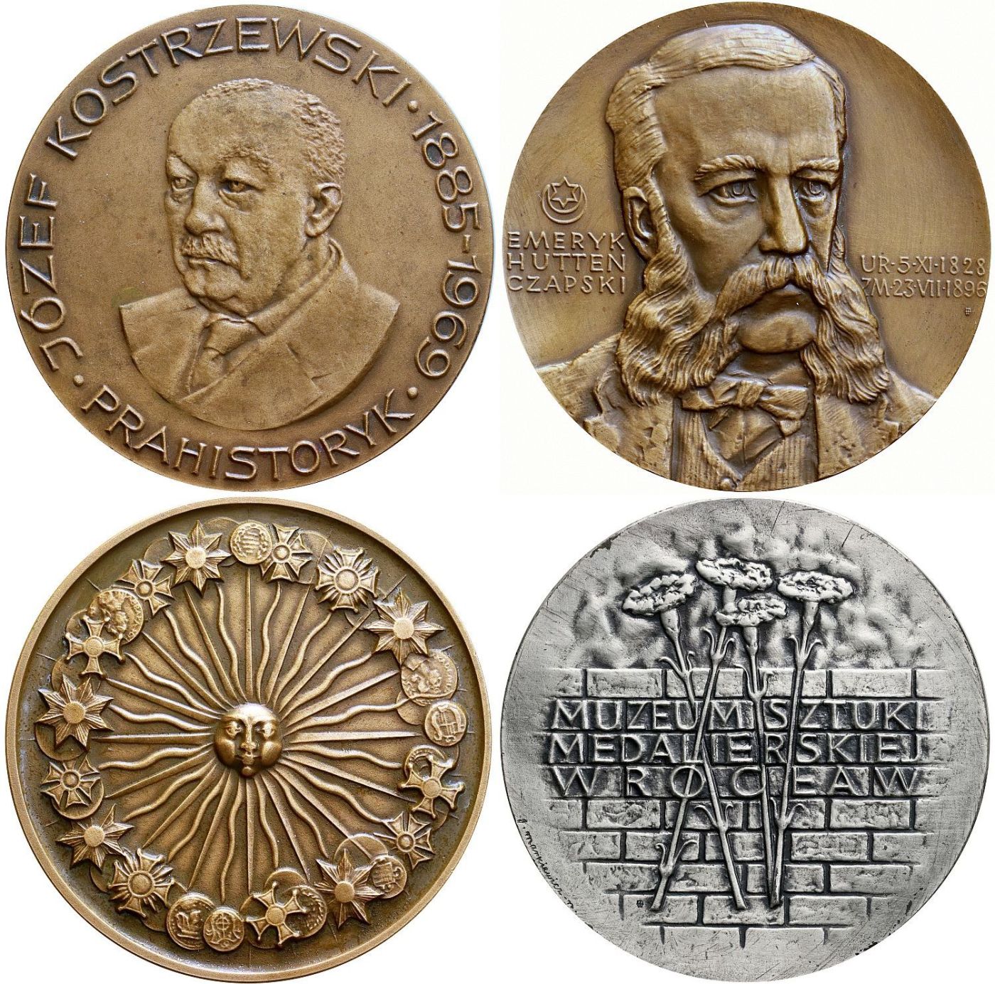 Polska, lot 4 sztuk medali o tematyce numizmatycznej