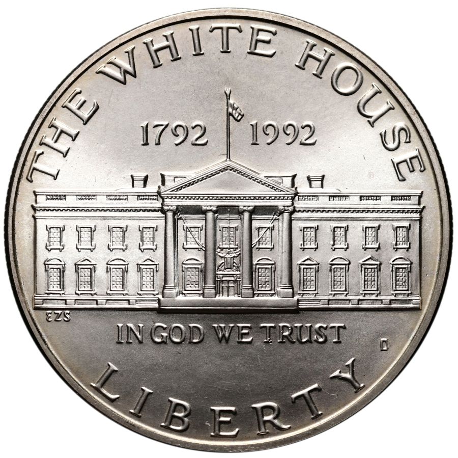 38. USA, 1 dolar 1992 D, 200-lecie Białego Domu