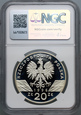 #AJ# Polska, III RP, 20 złotych 1996, Jeż, NGC PF 67