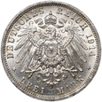 314. Niemcy, Prusy, Wilhelm II, 3 marki 1914 A, Uniform