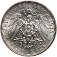 168. Saksonia, Fryderyk August III, 3 marki 1913 E, Bitwa pod Lipskiem