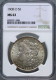 #AJ# USA, dolar 1900 O, Morgan, NGC MS63