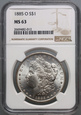 #AJ# USA, dolar 1885 O, Morgan, NGC MS63