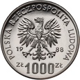 #AM# Polska, PRL, 1000 zł 1988, Jadwiga, próba, nikiel