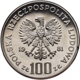 #AM# Polska, PRL, 100 zł 1981, Konie, próba, nikiel