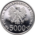 #AM# Polska, PRL, 5000 złotych 1989, Jan Paweł II, nikiel