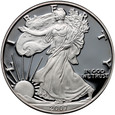 USA, 1 dolar 2007 W, Amerykański srebrny orzeł, proof, 1 uncja