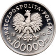 Polska, III RP, 100000 złotych 1990, Solidarność