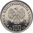 #AM# Polska, PRL, 100 zł 1978, Adam Mickiewicz, próba, nikiel