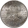 Austria, Franciszek I, 1 korona 1908, 60. lecie panowania