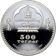Mongolia, 500 tugrików 2001, Zimowa Olimpiada- Biegi Narciarskie