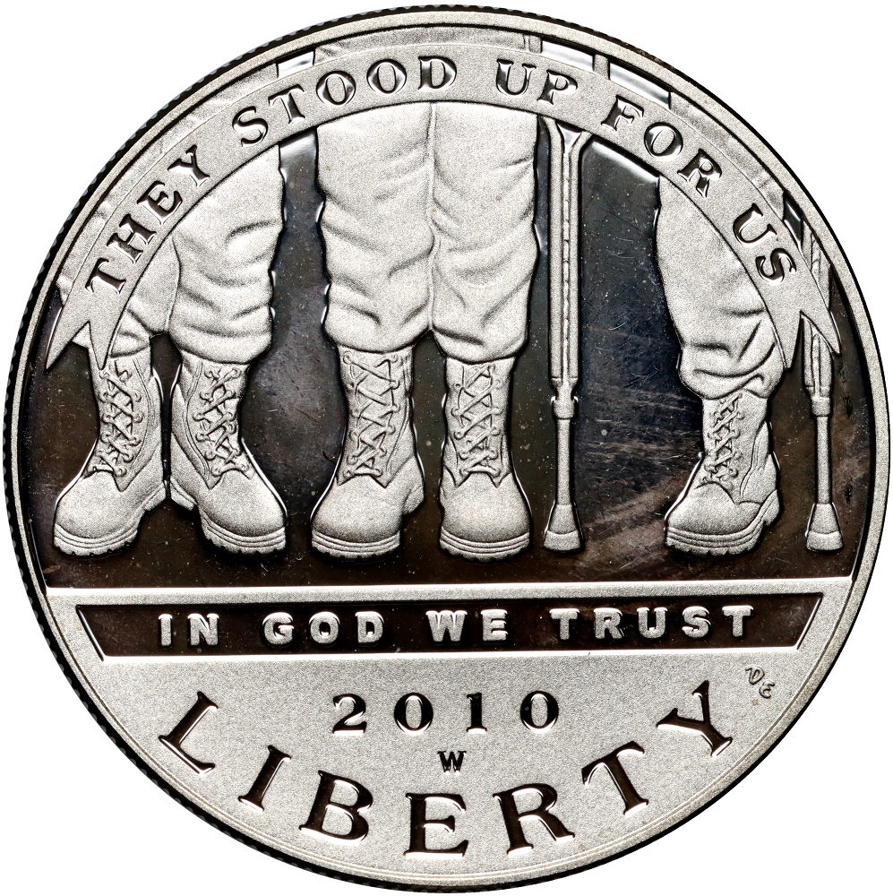 USA, 1 dolar 2010 W, Amerykańscy Weterani
