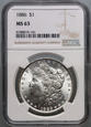 #AJ# USA, dolar 1886, Filadelfia, Morgan, NGC MS63