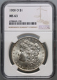 #AJ# USA, dolar 1900 O, Morgan, NGC MS63