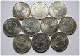 Francja, zestaw 10 x 50 franków 1974- 1978