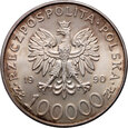 #AJ# Polska, III RP, 100000 złotych 1990, Solidarność, typ A