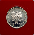 #AT# PRL, 1000 złotych 1986, Sowa, próba, srebro