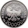 Polska, III RP, 200000 złotych 1991, 200. rocznica Konstytucji 3 Maja