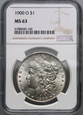 #AJ# USA, dolar 1900 O, Morgan, NGC MS63